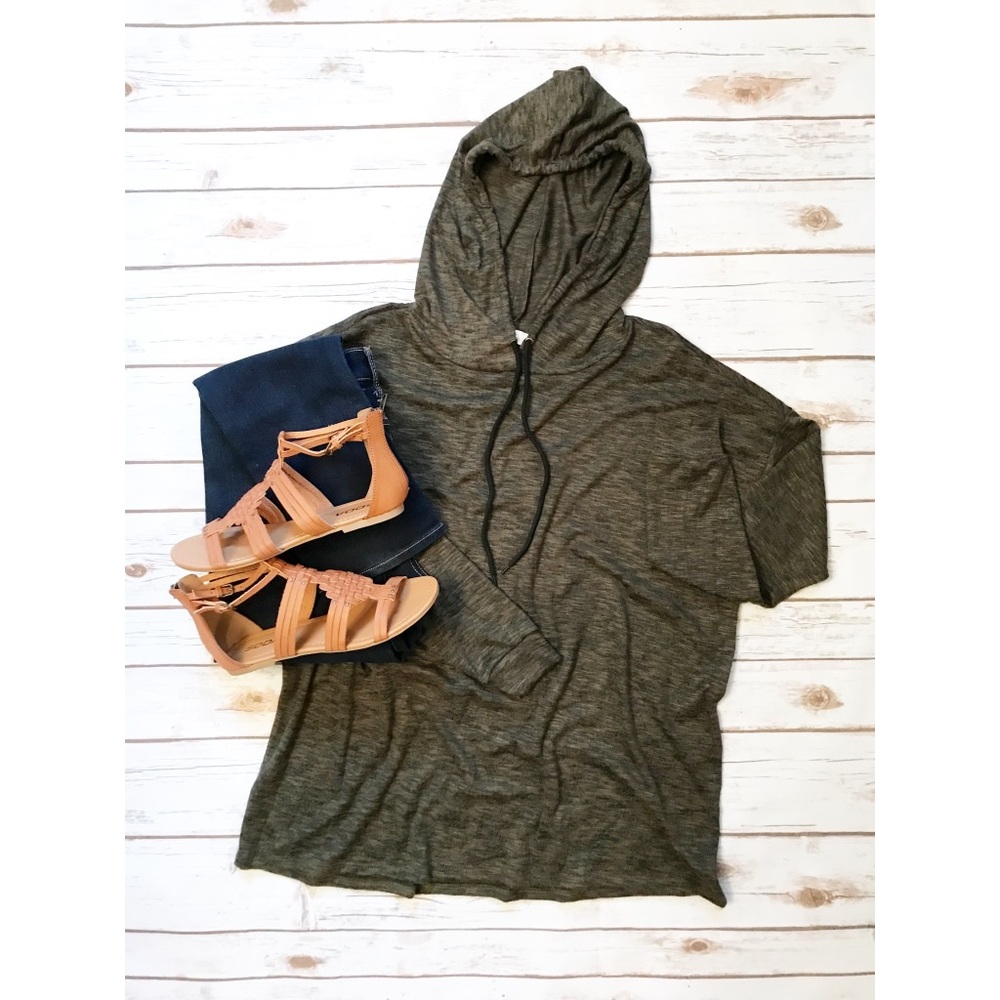 Heathered Olive Hoodie